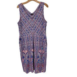 J. McLaughlin dress size  XL Catalina cloth Sleeveless V-Neck pockets knit